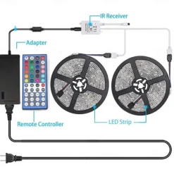 Waterproof RGBWW LED Light Strip 5050 LED, 16.4FT/33FT Flexible LED Tape Light with WIFI APP Control, RGBW Lights for Bedroom, Christmas & Party Decor