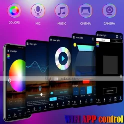 Waterproof RGBWW LED Light Strip 5050 LED, 16.4FT/33FT Flexible LED Tape Light with WIFI APP Control, RGBW Lights for Bedroom, Christmas & Party Decor