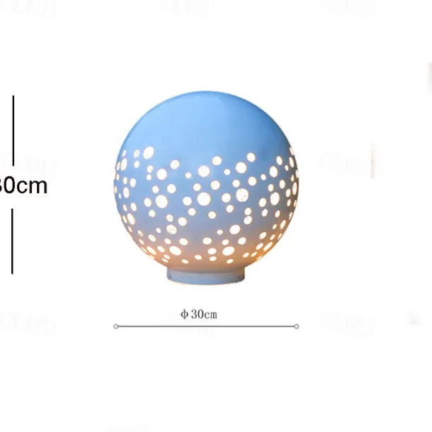 Waterproof Round Metal Hollow White Modern Outdoor Lanterns Lawn Lamp 110-240V