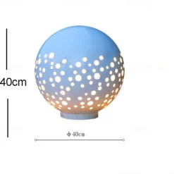 Waterproof Round Metal Hollow White Modern Outdoor Lanterns Lawn Lamp 110-240V