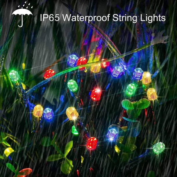Waterproof Solar Christmas Lights - 30-100M, 300-800 LED String Lights with Remote & 8 Modes for Xmas Tree & Garden Decor Window Decoration