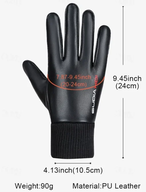 Waterproof Touchscreen Winter Gloves for Men – Non-Slip Grip and Thermal Warmth