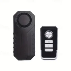 Waterproof Wireless Bicycle Alarm with Remote Control Electric Motorcycle & Car Security Anti-Theft System with Vibration Sensor & Lost Reminder 113dB