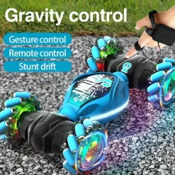 4WD Gesture Sensor Toy Car Double-Side Rotation Off-Road Vehicle360 Flip With Light And Music Birthday Toy Car Hand Controlled RC Car Festival Thanksgiving Gift