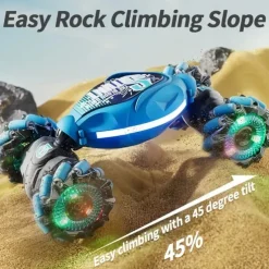 4WD Gesture Sensor Toy Car Double-Side Rotation Off-Road Vehicle360 Flip With Light And Music Birthday Toy Car Hand Controlled RC Car Festival Thanksgiving Gift