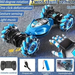 4WD Gesture Sensor Toy Car Double-Side Rotation Off-Road Vehicle360 Flip With Light And Music Birthday Toy Car Hand Controlled RC Car Festival Thanksgiving Gift
