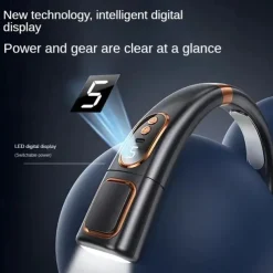 Wearable 5-Speed Neck Fan – Touch Control Silent Air Cooler, USB Powered for Outdoor Sport and Travel