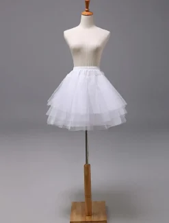 Wedding / Party / Evening Slips Tulle / Polyester Knee-Length A-Line Slip / Ball Gown Slip / Classic & Timeless with