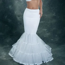 Wedding / Party Slips Polyester Floor-length Mermaid and Trumpet Gown Slip / Wedding with Cascading Ruffles