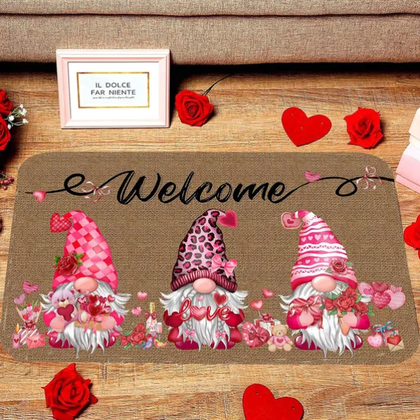 Wedding Gnomes Doormat Kitchen Mat Floor Mat Non-Slip Area Rug Oil Proof Rug Indoor Outdoor Mat Bedroom Decor Bathroom Mat Entrance Rug