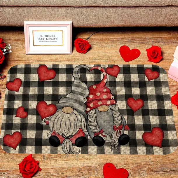 Wedding Gnomes Doormat Kitchen Mat Floor Mat Non-Slip Area Rug Oil Proof Rug Indoor Outdoor Mat Bedroom Decor Bathroom Mat Entrance Rug