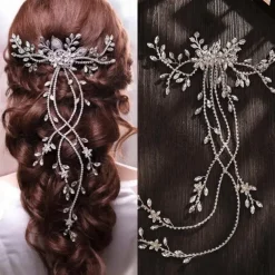 Wedding Hair Accessories for Kids Flower Girl Hair Accessory Princess Headpiece White Flower Headband Pearl for Girl and Flower Girls Cute Bridal Wedding Hair Band Women's Fashion Headbands