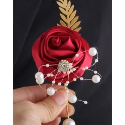 Wedding wrist flowers Boutonnieres Wedding / Special Occasion / Event / Party Fabrics Flower Style