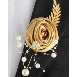 Wedding wrist flowers Boutonnieres Wedding / Special Occasion / Event / Party Fabrics Flower Style