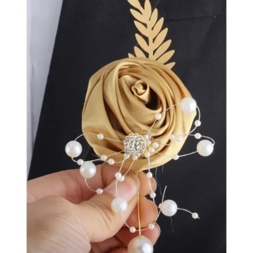Wedding wrist flowers Boutonnieres Wedding / Special Occasion / Event / Party Fabrics Flower Style