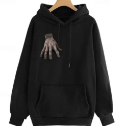 Wednesday Addams Addams family Thing Hoodie Print Classic Street Style For Couple's Men's Women's Adults' Hot Stamping Casual Daily