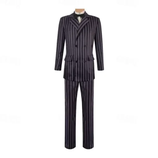 Wednesday Addams Addams family Gomez Addams Coat Blouse / Shirt Pants Gothic Movie Cosplay for Men's Adults' Masquerade