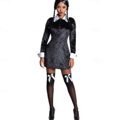 Wednesday Addams Addams family Wednesday Dress Cosplay Movie Cosplay for Women's Adults' Masquerade Dailywear