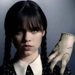 Wednesday Addams Addams family Thing Halloween Props Men's Women's Movie Cosplay Cosplay Thumbs Up Middle Finger Beige Accessory Set Masquerade World Book Day Costumes