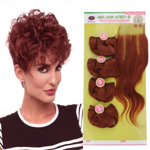 Weft Hair weave Afro-B 13*4 Front Lace Human Hair Virgin Human Hair 4 Bundles/pack Body Wave Blonde Black Brown Hair Extensions