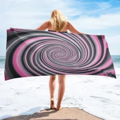 Whirlpool Beach Towel,Beach Towels for Travel, Quick Dry Towel for Swimmers Sand Proof Beach Towels for Women Men Girls Kids, Cool Pool Towels Beach Accessories Absorbent Towel