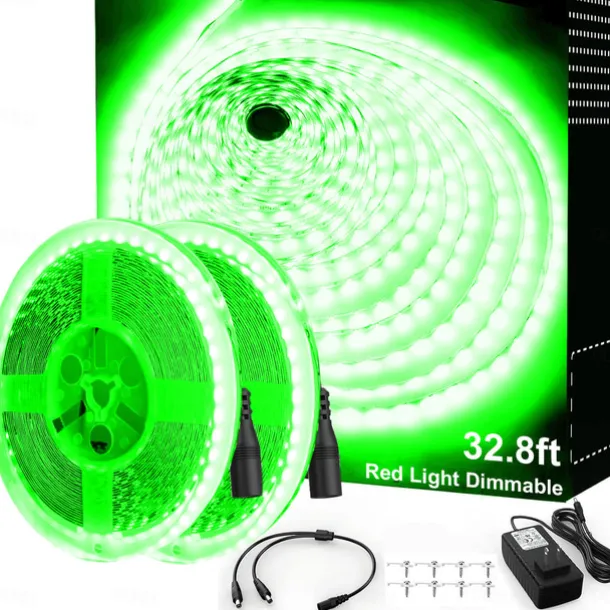 White LED light strip 2x16 FT Warm Light White Light Red Blue Green White Strip Lighting 600 LED 2835 Flexible Ribbon Light 12V Rope Light Suitable for Kitchen Cabinet Bedroom Wardrobe