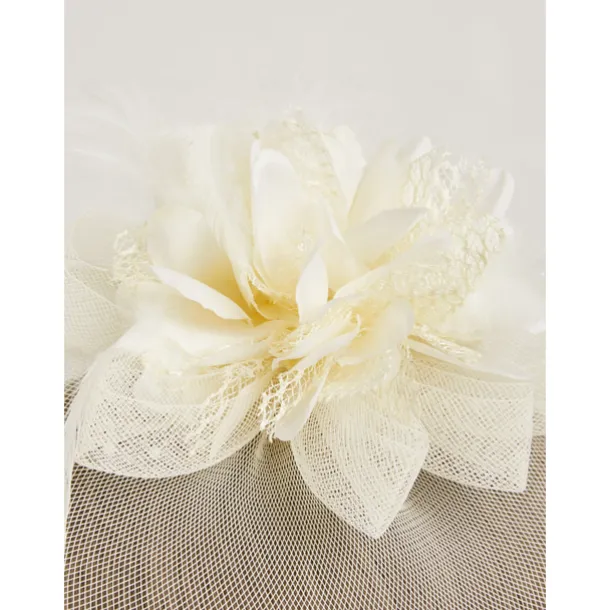 White Wedding Fascinator Tulle Beaded Organza Fascinators Hats Headwear Clip Vintage Elegant with Feathers Fur Flower 1 Piece Kentucky Horse Race Tea Party Ladies Day Headpiece