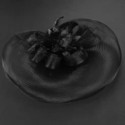 White Wedding Fascinator Tulle Beaded Organza Fascinators Hats Headwear Clip Vintage Elegant with Feathers Fur Flower 1 Piece Kentucky Horse Race Tea Party Ladies Day Headpiece