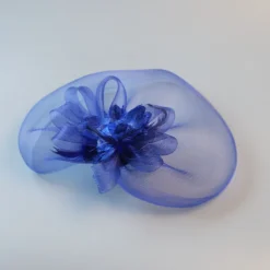 White Wedding Fascinator Tulle Beaded Organza Fascinators Hats Headwear Clip Vintage Elegant with Feathers Fur Flower 1 Piece Kentucky Horse Race Tea Party Ladies Day Headpiece