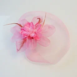 White Wedding Fascinator Tulle Beaded Organza Fascinators Hats Headwear Clip Vintage Elegant with Feathers Fur Flower 1 Piece Kentucky Horse Race Tea Party Ladies Day Headpiece