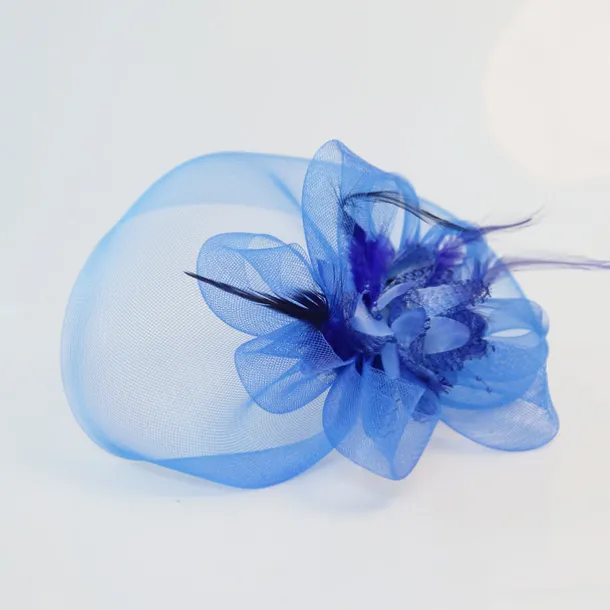 White Wedding Fascinator Tulle Beaded Organza Fascinators Hats Headwear Clip Vintage Elegant with Feathers Fur Flower 1 Piece Kentucky Horse Race Tea Party Ladies Day Headpiece