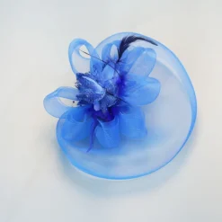 White Wedding Fascinator Tulle Beaded Organza Fascinators Hats Headwear Clip Vintage Elegant with Feathers Fur Flower 1 Piece Kentucky Horse Race Tea Party Ladies Day Headpiece