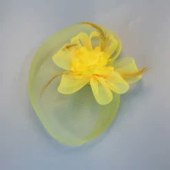 White Wedding Fascinator Tulle Beaded Organza Fascinators Hats Headwear Clip Vintage Elegant with Feathers Fur Flower 1 Piece Kentucky Horse Race Tea Party Ladies Day Headpiece