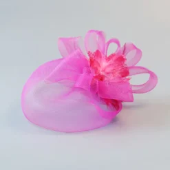 White Wedding Fascinator Tulle Beaded Organza Fascinators Hats Headwear Clip Vintage Elegant with Feathers Fur Flower 1 Piece Kentucky Horse Race Tea Party Ladies Day Headpiece