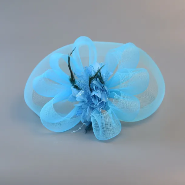 White Wedding Fascinator Tulle Beaded Organza Fascinators Hats Headwear Clip Vintage Elegant with Feathers Fur Flower 1 Piece Kentucky Horse Race Tea Party Ladies Day Headpiece