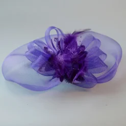 White Wedding Fascinator Tulle Beaded Organza Fascinators Hats Headwear Clip Vintage Elegant with Feathers Fur Flower 1 Piece Kentucky Horse Race Tea Party Ladies Day Headpiece