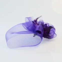 White Wedding Fascinator Tulle Beaded Organza Fascinators Hats Headwear Clip Vintage Elegant with Feathers Fur Flower 1 Piece Kentucky Horse Race Tea Party Ladies Day Headpiece