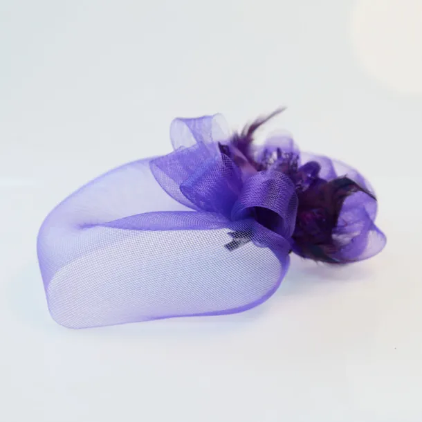 White Wedding Fascinator Tulle Beaded Organza Fascinators Hats Headwear Clip Vintage Elegant with Feathers Fur Flower 1 Piece Kentucky Horse Race Tea Party Ladies Day Headpiece