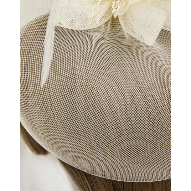 White Wedding Fascinator Tulle Beaded Organza Fascinators Hats Headwear Clip Vintage Elegant with Feathers Fur Flower 1 Piece Kentucky Horse Race Tea Party Ladies Day Headpiece