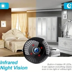 Wifi HD Wireless IP Camera 4K 200W WiFi Camera Mobile Phone Remote Monitoring Built-in Battery Night Vision Function 140 Degree Wide Angle