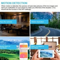 Wifi HD Wireless IP Camera 4K 200W WiFi Camera Mobile Phone Remote Monitoring Built-in Battery Night Vision Function 140 Degree Wide Angle