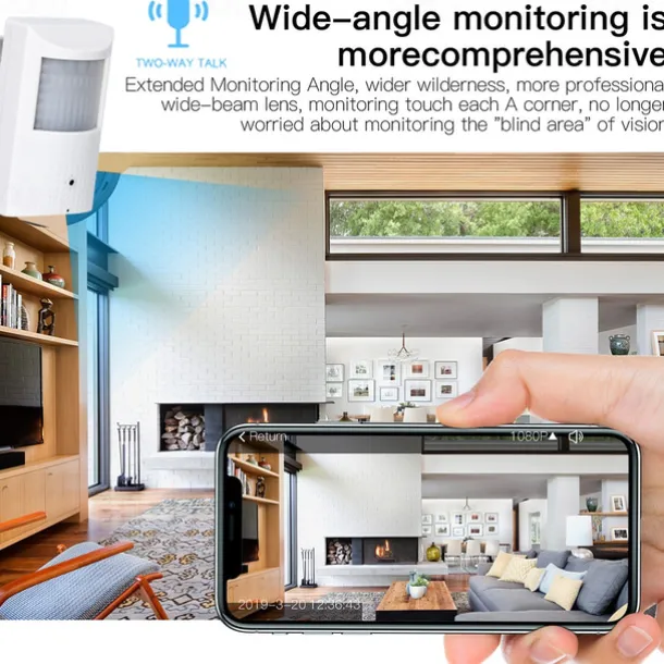 WIFI Pinhole Hidden PIR Style IR Audio IP Camera with Hikvision NVR Audio Two-way Voice Intercom 4K 8MP IMX415 5MP 2MP