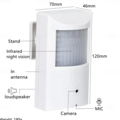 WIFI Pinhole Hidden PIR Style IR Audio IP Camera with Hikvision NVR Audio Two-way Voice Intercom 4K 8MP IMX415 5MP 2MP