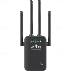 WiFi Signal Amplifier 2.4 GHz WiFi Extenders Signal Booster 300Mbps Easy Setup 4 Antenna Long Range for Home with Ethernet Port