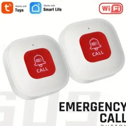 WiFi Smart SOS Call Button Wireless Caregiver Pager Phone Alert Transmitter Emergency Call Button for Elderly Patient