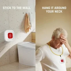 WiFi Smart SOS Call Button Wireless Caregiver Pager Phone Alert Transmitter Emergency Call Button for Elderly Patient