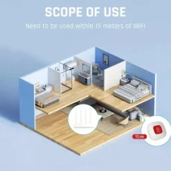 WiFi Smart SOS Call Button Wireless Caregiver Pager Phone Alert Transmitter Emergency Call Button for Elderly Patient