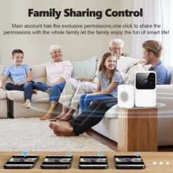 WiFi Video Doorbell Wireless HD Camera PIR Motion Detection IR Alarm Security Smart Home Door Bell WiFi Intercom for Home