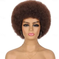 Wig 70s Afro Wigs for Black Women Afro Puff Wigs Bouncy and Soft Natural Looking Full Wigs for Daily Party Cosplay Costume Halloween Wigs