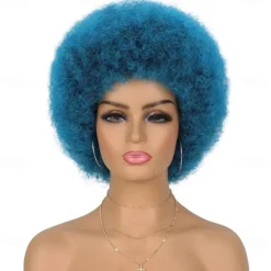 Wig 70s Afro Wigs for Black Women Afro Puff Wigs Bouncy and Soft Natural Looking Full Wigs for Daily Party Cosplay Costume Halloween Wigs